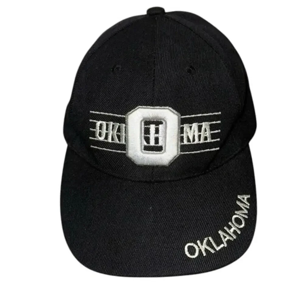 Oklahoma Black Embroidered Baseball Cap Adjustable Dad Hat State Souvenir OS